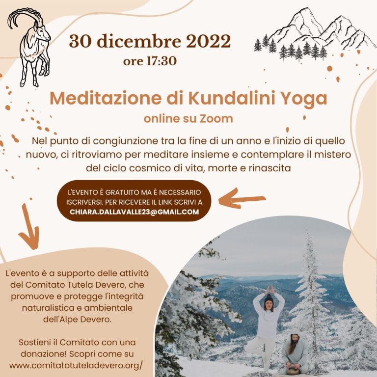 Scopri di più sull'articolo Meditazione di Kundalini Yoga online su Zoom